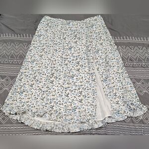 Abercrombie High Waisted Floral Ruffle Skirt Size XLP